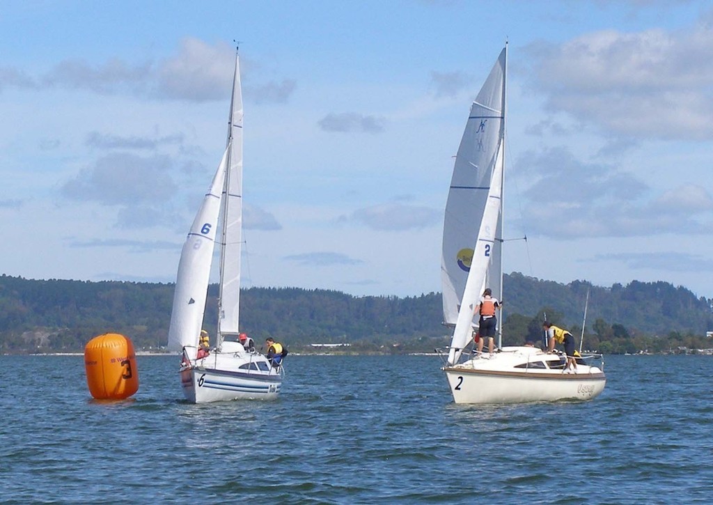 ITA finishes just ahead of NZL in the B1 racing on Day 3 of the 2009 IFDS Blind World Sailing Championships, Rotorua © David Staley - copyright